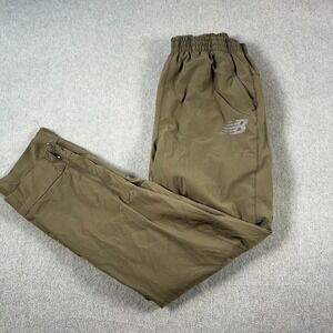 New Balance Track Pants Mens M Olive Green Solid Ankle Zip Athletic Joggers